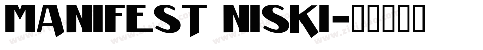 Manifest Niski字体转换